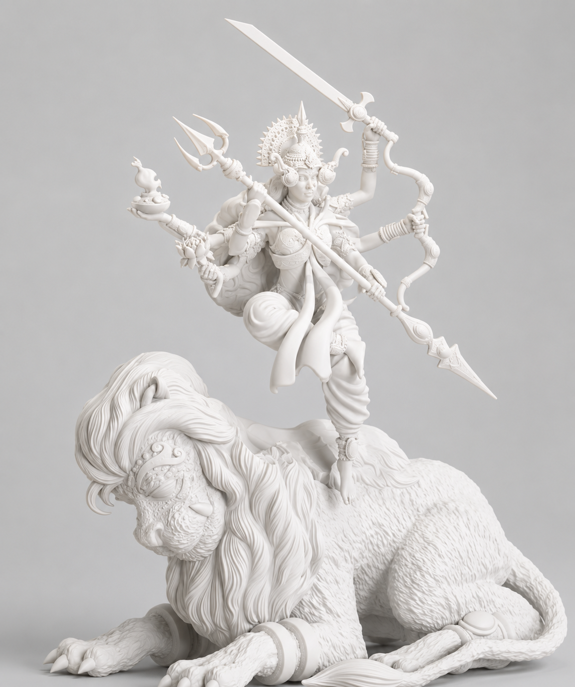 Durga Ji 3D Model (5 Inch)